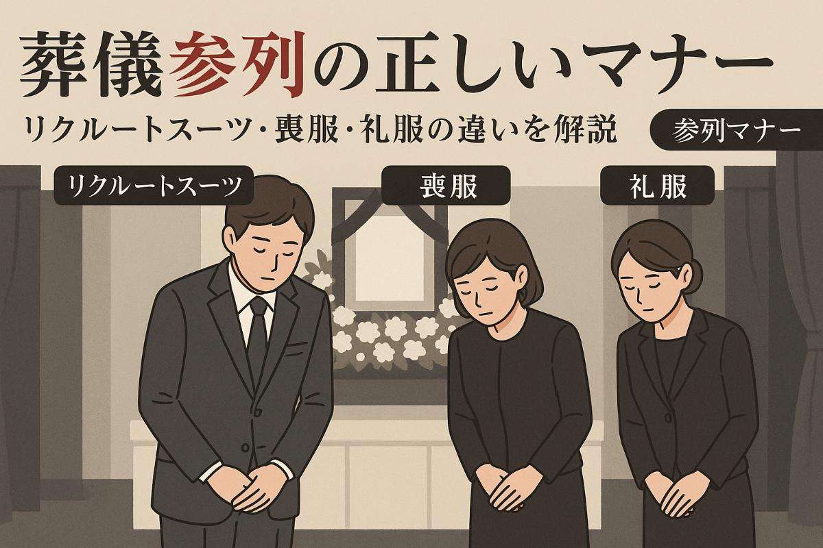 葬儀にリクルートスーツで参列する際の正しいマナーと喪服・礼服の違いを徹底解説