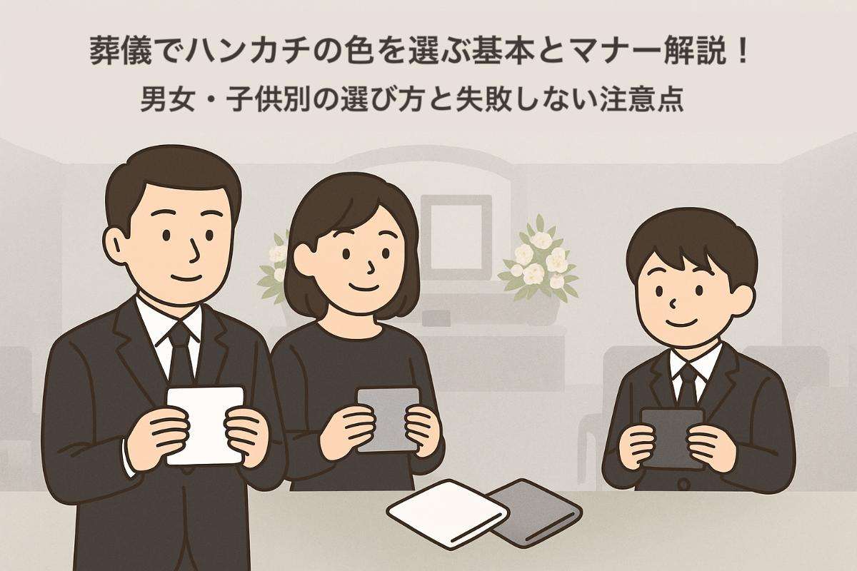 葬儀でハンカチの色を選ぶ基本とマナー解説！男女・子供別の選び方と失敗しない注意点