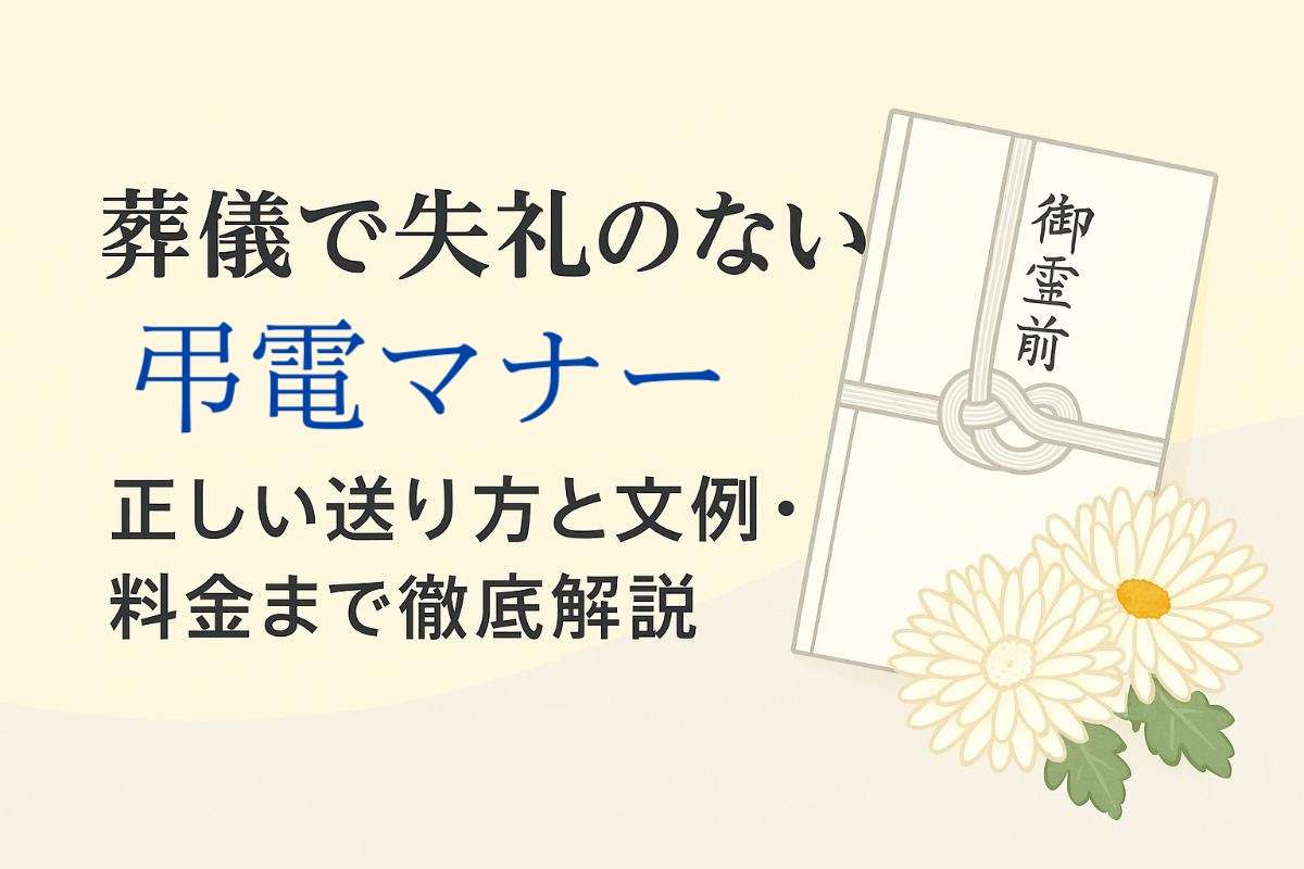 葬儀で失礼のない弔電マナー｜正しい送り方と文例・料金まで徹底解説