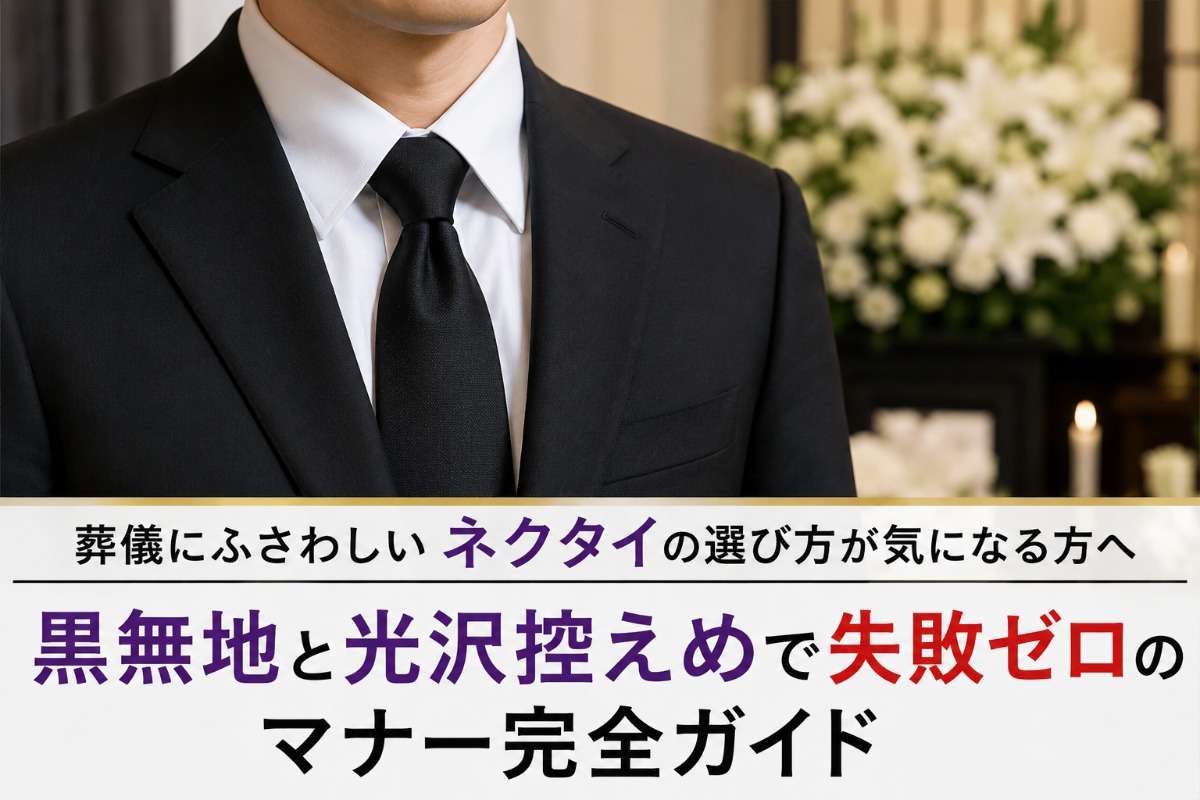 葬儀にふさわしいネクタイの選び方が気になる方へ｜黒無地と光沢控えめで失敗ゼロのマナー完全ガイド
